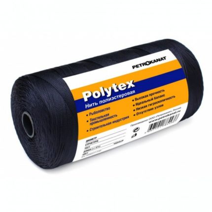 Нить полипропиленовая Polytex d1,2мм, катушка 200м, черная
