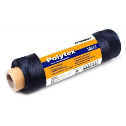 Нить полипропиленовая Polytex PES d 2мм (210den/60) моток 15м, черная